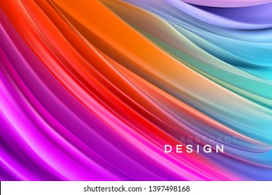 Color Flow Abstract shape poster design. Vector illustration EPS10