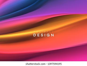 Color Flow Abstract shape poster design. Vector illustration EPS10