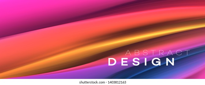 Color Flow Abstract shape poster design. Vector illustration