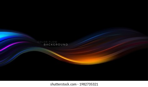 Color flow background for cover design. Graphic color background. Colorful dynamic wave flow. Vector illustration EPS10