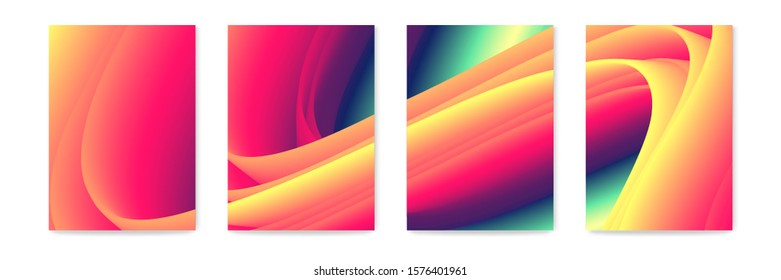 Color flow liquid waves. Abstract power and energy background