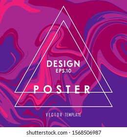 Color flow metro liquid poster abstract