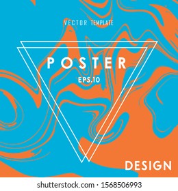 Color flow metro liquid poster abstract