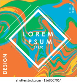 Color flow metro liquid poster abstract