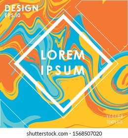 Color flow metro liquid poster abstract