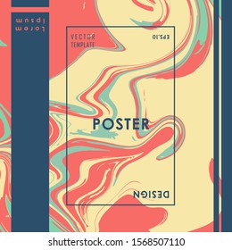 Color flow metro liquid poster abstract