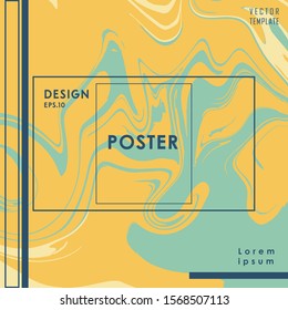 Color flow metro liquid poster abstract
