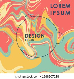Color flow metro liquid poster abstract