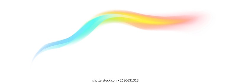 Color Flow PNG Transparent Rainbow Gradient Light Effect for Abstract Background Design