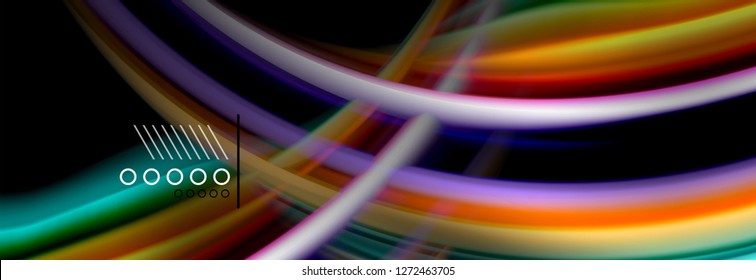 Color flow poster. Wave Liquid shape color background. Art vector design for your design