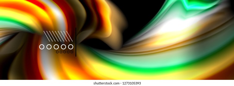 Color flow poster. Wave Liquid shape color background. Art vector design for your design
