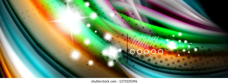 Color flow poster. Wave Liquid shape color background. Art vector design for your design