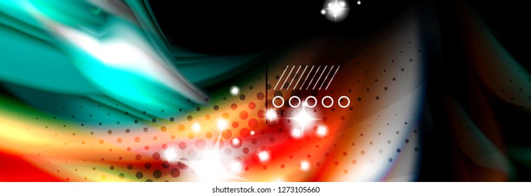Color flow poster. Wave Liquid shape color background. Art vector design for your design