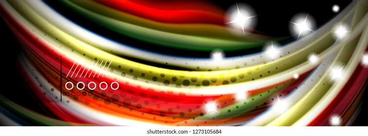 Afiche de flujo de color. Fondo de color de forma líquido ondulado. Diseño vectorial de arte para tu diseño