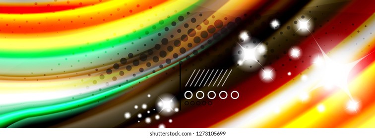 Color flow poster. Wave Liquid shape color background. Art vector design for your design