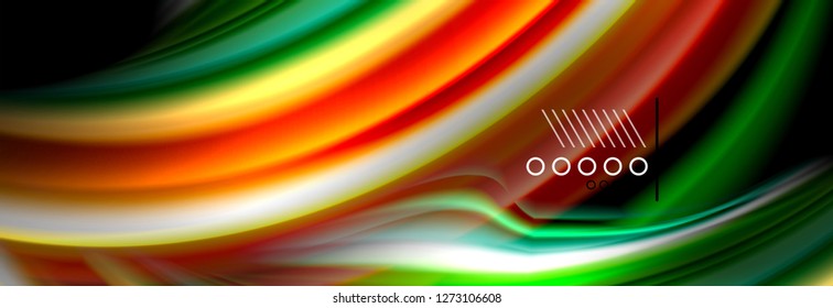 Afiche de flujo de color. Fondo de color de forma líquido ondulado. Diseño vectorial de arte para tu diseño