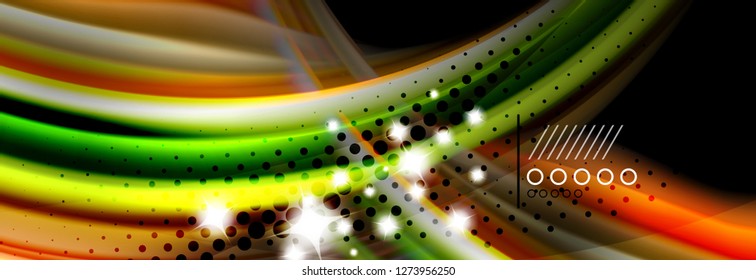 Farbflussplakat. Wave Liquid Form, Farbhintergrund. Art Vektordesign für Ihr Design