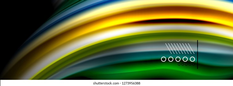 Afiche de flujo de color. Fondo de color de forma líquido ondulado. Diseño vectorial de arte para tu diseño