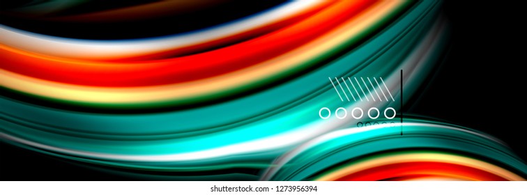 Color flow poster. Wave Liquid shape color background. Art vector design for your design