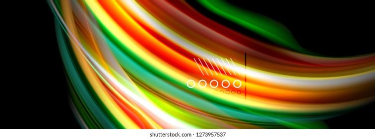 Farbflussplakat. Wave Liquid Form, Farbhintergrund. Art Vektordesign für Ihr Design
