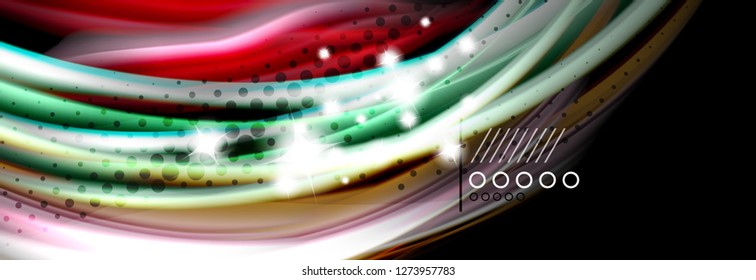 Color flow poster. Wave Liquid shape color background. Art vector design for your design