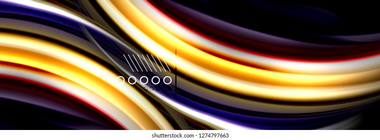 Afiche de flujo de color. Fondo de color de forma líquido ondulado. Diseño vectorial de arte para tu diseño