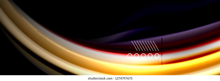 Afiche de flujo de color. Fondo de color de forma líquido ondulado. Diseño vectorial de arte para tu diseño