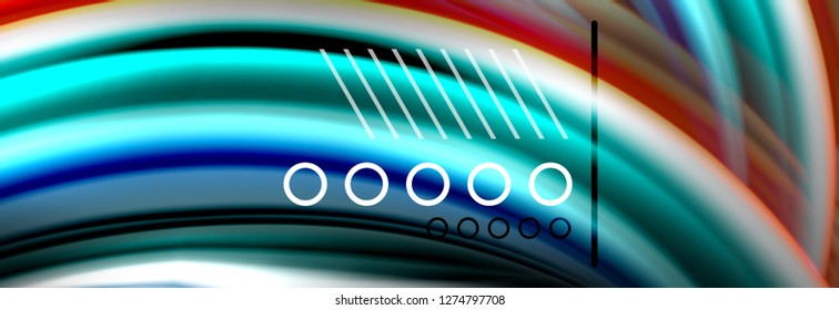 Farbflussplakat. Wave Liquid Form, Farbhintergrund. Art Vektordesign für Ihr Design