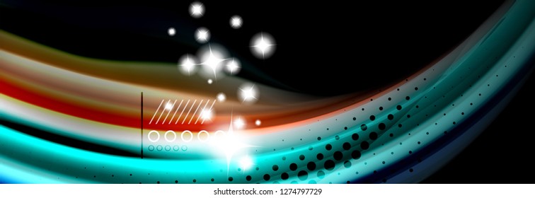Color flow poster. Wave Liquid shape color background. Art vector design for your design