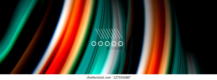 Afiche de flujo de color. Fondo de color de forma líquido ondulado. Diseño vectorial de arte para tu diseño