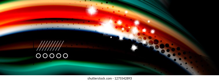 Color flow poster. Wave Liquid shape color background. Art vector design for your design