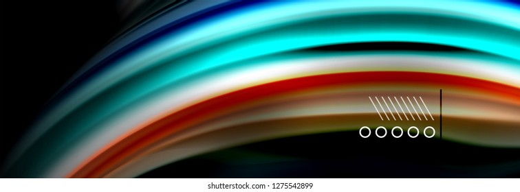 Afiche de flujo de color. Fondo de color de forma líquido ondulado. Diseño vectorial de arte para tu diseño