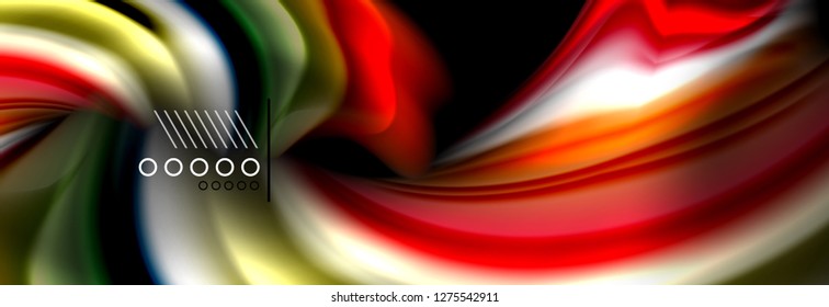 Color flow poster. Wave Liquid shape color background. Art vector design for your design