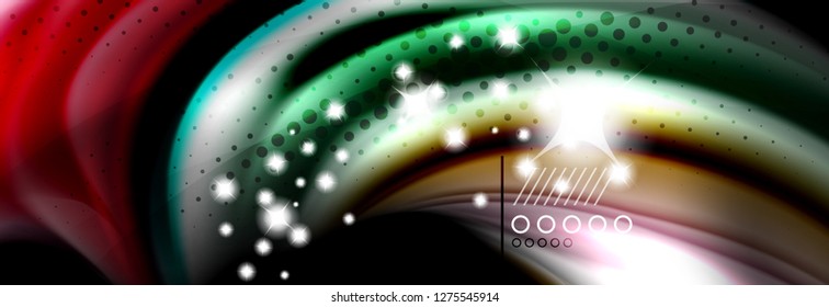 Color flow poster. Wave Liquid shape color background. Art vector design for your design
