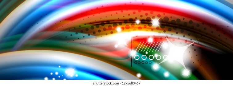 Color flow poster. Wave Liquid shape color background. Art vector design for your design