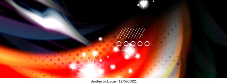 Afiche de flujo de color. Fondo de color de forma líquido ondulado. Diseño vectorial de arte para tu diseño