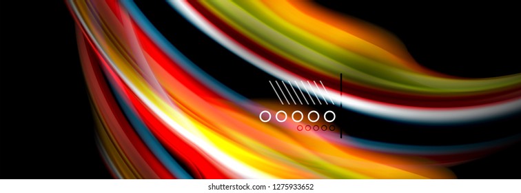 Color flow poster. Wave Liquid shape color background. Art vector design for your design
