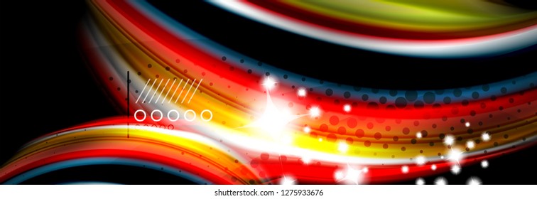 Color flow poster. Wave Liquid shape color background. Art vector design for your design