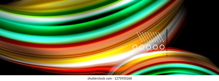 Color flow poster. Wave Liquid shape color background. Art vector design for your design