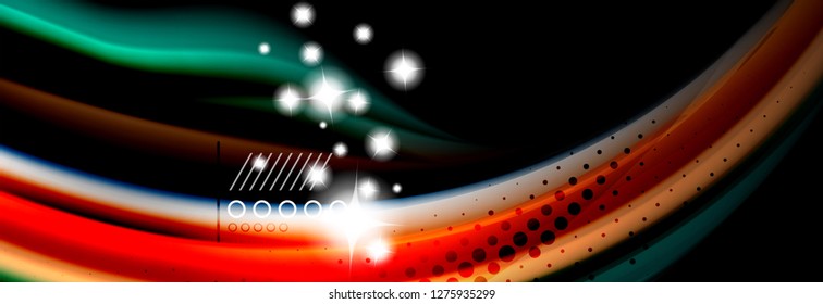 Color flow poster. Wave Liquid shape color background. Art vector design for your design