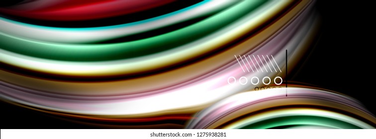 Afiche de flujo de color. Fondo de color de forma líquido ondulado. Diseño vectorial de arte para tu diseño