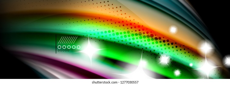 Color flow poster. Wave Liquid shape color background. Art vector design for your design