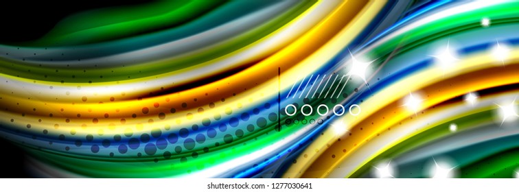 Color flow poster. Wave Liquid shape color background. Art vector design for your design