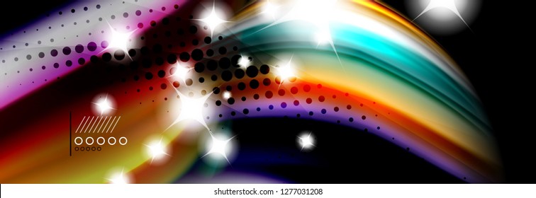 Color flow poster. Wave Liquid shape color background. Art vector design for your design