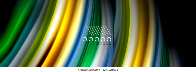 Color flow poster. Wave Liquid shape color background. Art vector design for your design