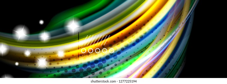 Color flow poster. Wave Liquid shape color background. Art vector design for your design