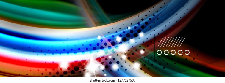Afiche de flujo de color. Fondo de color de forma líquido ondulado. Diseño vectorial de arte para tu diseño