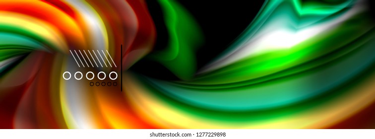Color flow poster. Wave Liquid shape color background. Art vector design for your design