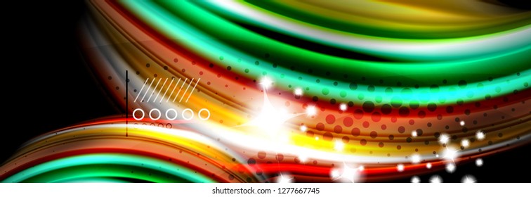 Color flow poster. Wave Liquid shape color background. Art vector design for your design