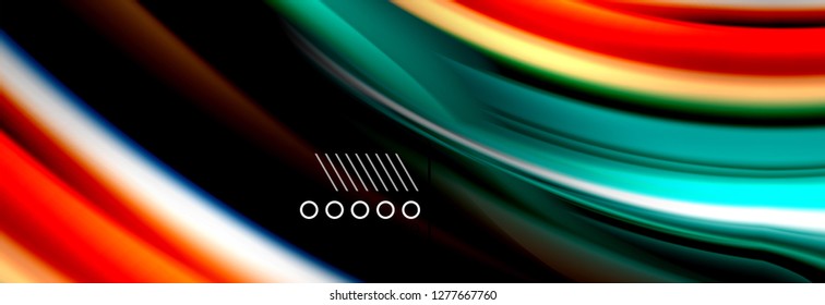 Afiche de flujo de color. Fondo de color de forma líquido ondulado. Diseño vectorial de arte para tu diseño